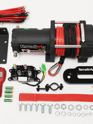 Terrafirma  4000LB 4x4 Recovery Winch 4,000lb 12v Synthetic Rope  TF3340