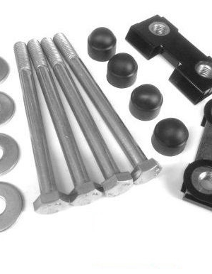 LAND ROVER DEFENDER 90 110 STAINLESS STEEL BUMPER FITTING KIT, BOLTS CAPS BLOCKS