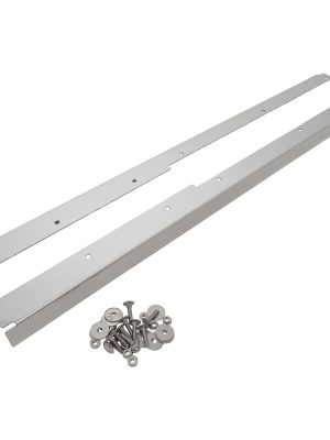 Land Rover Defender Stainless Steel Front Door Threshold Plates Polished DA4790