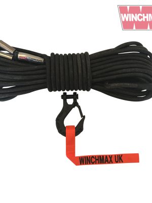 WINCHMAX ARMOURLINE SYNTHETIC ROPE 25M X 10MM, SCREW FIX. 3/8 INCH TACTICAL HOOK.