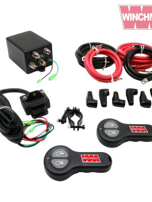 WINCHMAX COMPLETE 12V WINCH CONTROL BOX, HANDLEBAR SWITCH, TWIN WIRELESS REMOTES