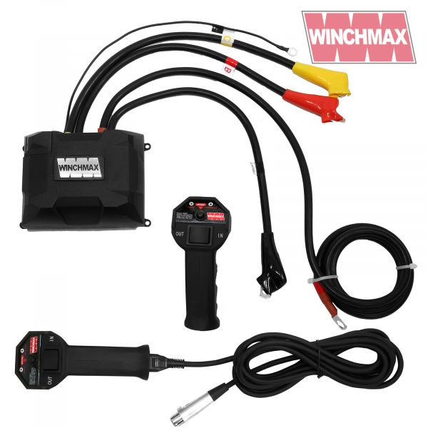 WINCHMAX COMPLETE 12V WINCH CONTROL BOX FOR UP TO 20,000LB. TWIN WIRELESS REMOTES.