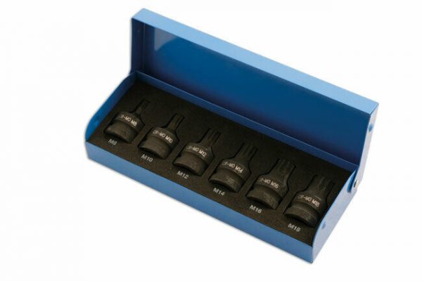 Laser 4939 Spline Bit Set - 1/2"D 6 piece