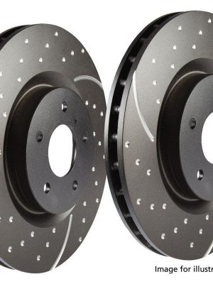 DEFENDER   1987 -  2007 - 2016 FRONT VENTED EBC HIGH PERFORMANCE BRAKE DISCS