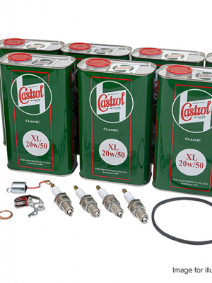 Land Rover Series 2a 3 2.25 Diesel Filter Service Kit with Castrol Oil DA3925COM