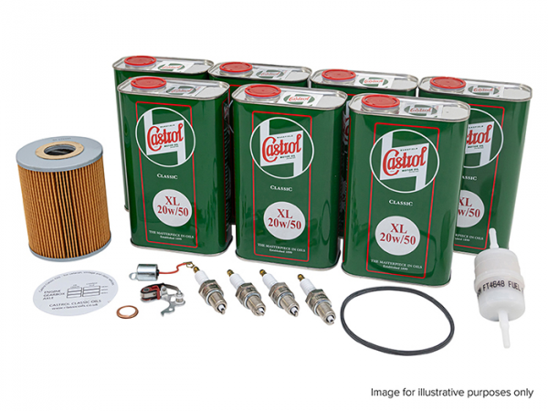 Land Rover Series 2a 3 2.25 Diesel Filter Service Kit with Castrol Oil DA3925COM