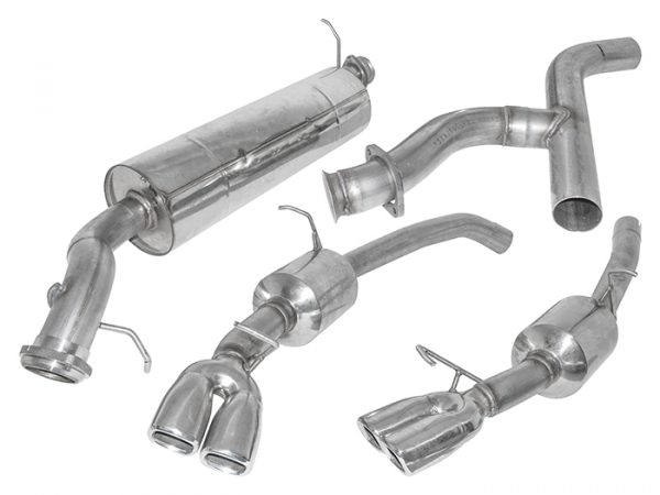 Stainless Steel Sports Exhaust System with Twin Tailpipe