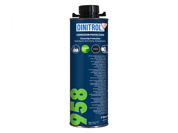 Dinitrol 958 1litre / Canister / Black / Waterborne Stonechip Protection  [ DA5187 ]