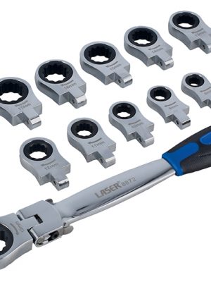 Laser Multi-Head Ratchet Spanner Set