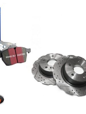 DISCOVERY 2 TD5 REAR DRILLED AND GROOVED WAVY TD5 PERFORMANCE BRAKE KIT EBC