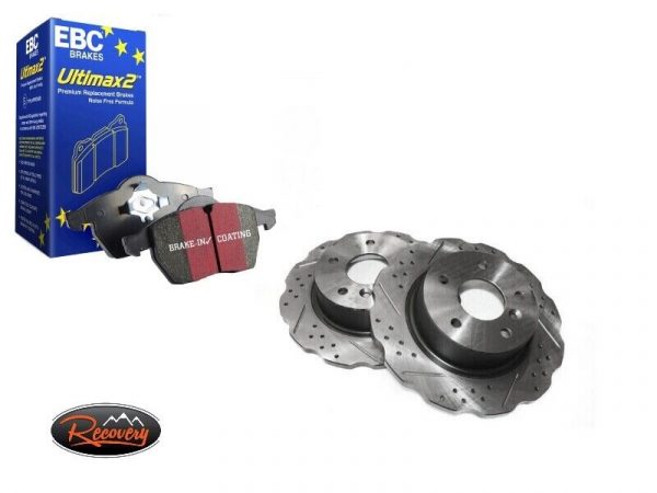 DISCOVERY 2 TD5 REAR DRILLED AND GROOVED WAVY TD5 PERFORMANCE BRAKE KIT EBC
