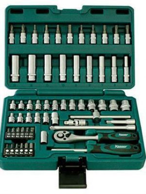 KAMASA TOOLS - SOCKET RATCHET TOOL SET 58 PIECE 1/4 DRIVE - 56017