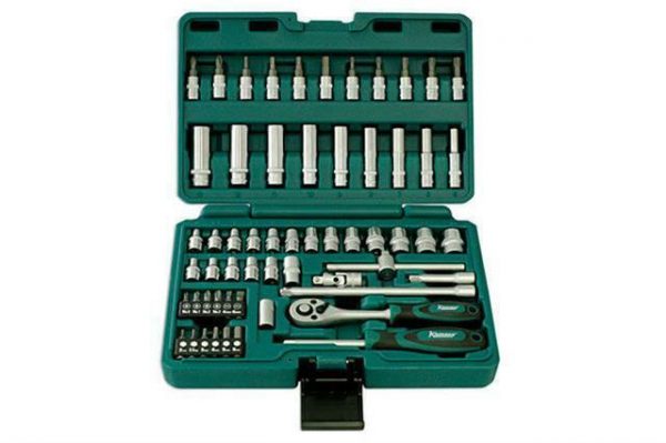KAMASA TOOLS - SOCKET RATCHET TOOL SET 58 PIECE 1/4 DRIVE - 56017