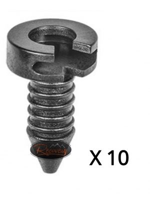 LAND ROVER DEFENDER 90 110 130 FRONT/SECOND ROW DOOR PANEL CLIPS - 10 X MXC1800