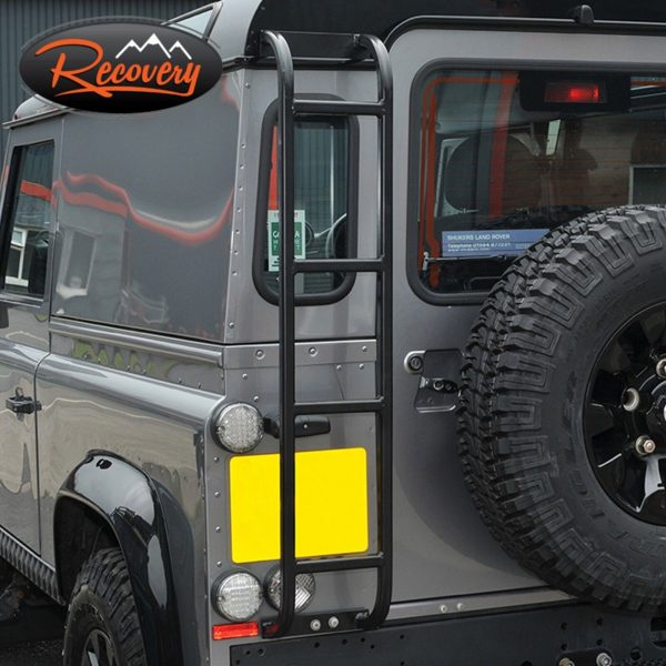 LAND ROVER DEFENDER 90 & 110 NEW REAR ALUMINIUM ACCESS LADDER BLACK - DA3073B