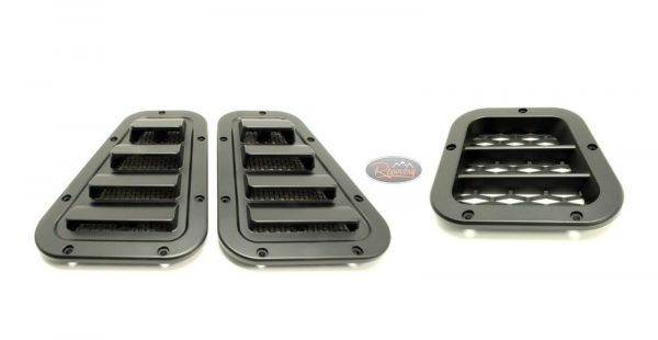 LAND ROVER DEFENDER - SATIN BLACK WING TOP VENTS SPORT + LH SIDE VENT