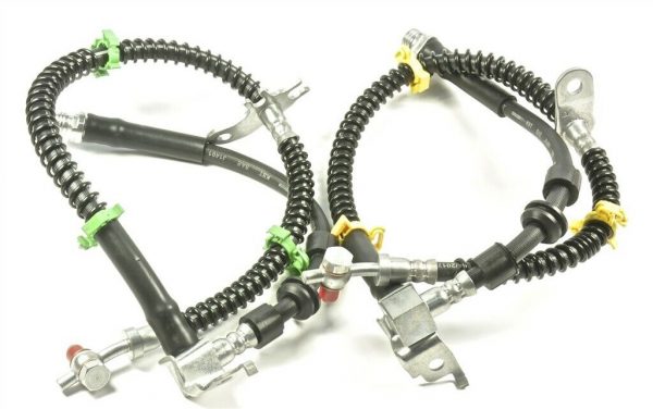 LAND ROVER DISCOVERY 3 2004-09 PAIR FRONT FLEXI BRAKE HOSES - LR058048/LR058049