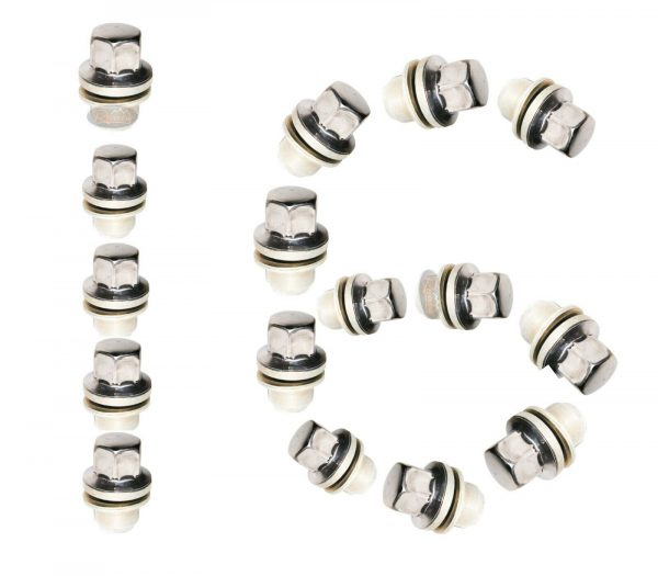 LAND ROVER DISCOVERY 3/4 - FULL STAINLESS ALLOY WHEEL NUT SET (X16) - RRD500510