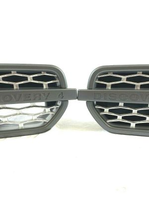 LR Discovery 4 Supercharged Look- Grey Frame 3D Silver Mesh Side Vents  RE9022