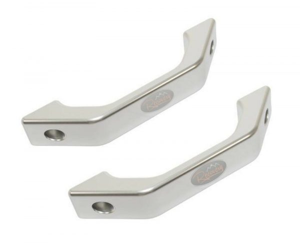 Land Rover Defender Silver Billet Aluminium Interior Door Handles x2 - DA8936(2)