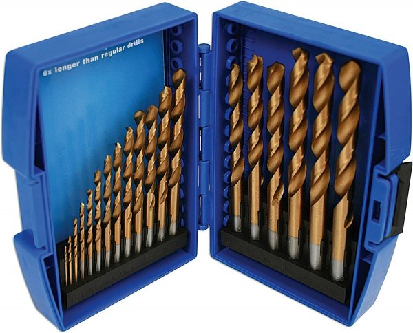 Laser Tools - Titanium Coated Drill Set 19pc - 4004