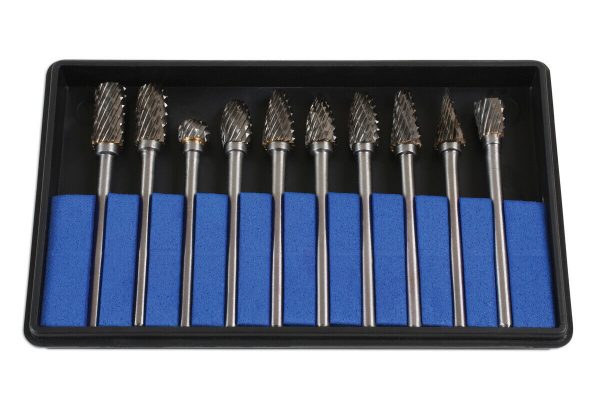 Laser Tools - Tungsten Carbide Burr Set 10Pc - 6989