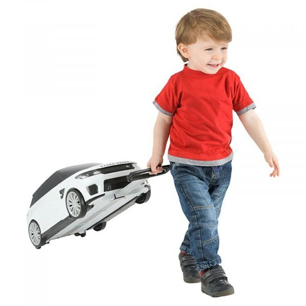 RANGE ROVER SPORT SVR CONVERTIBLE - KIDS WHITE RIDE ON TOY CAR & SUITCASE DA1835