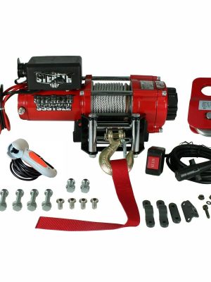 Stealth 3500lb 12v Electric Winch Including Steel Rope & Pulley Block