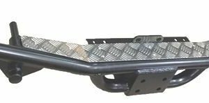 Defender 90/110 -NAS Style Tow Bar and Step Assembly Silver -LRB825S