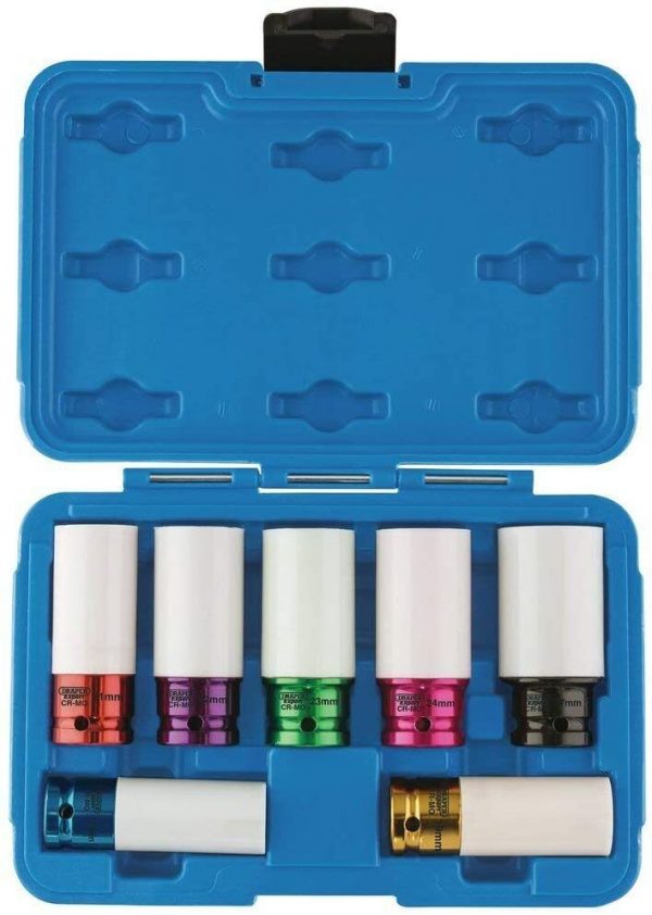 Draper - 1/2" Sq. Dr. Wheel Nut Socket For Alloy Wheels (7 Piece)