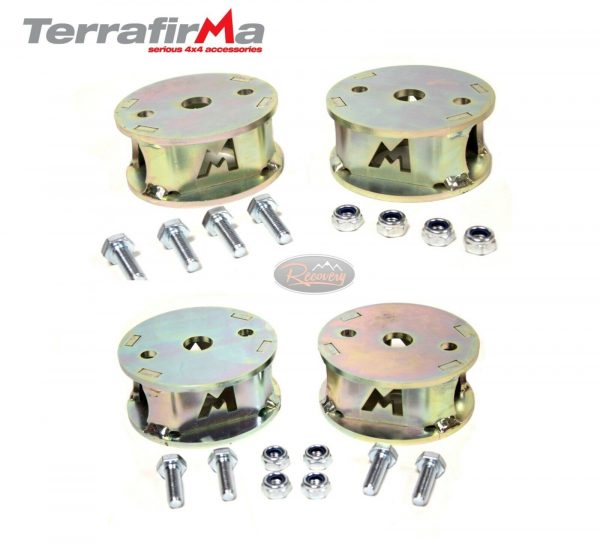 LAND ROVER DEFENDER - 2 INCH " LIFT BLOCKS FRONT+REAR TERRAFIRMA TF516 TF517