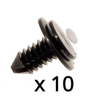 LAND ROVER DEFENDER 90 / 110 - SET OF 10 EARLY TYPE DOOR TRIM CLIPS - 10XMUC3186