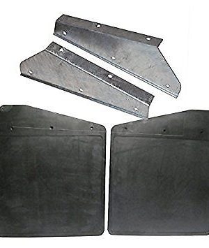 Land Rover Defender - Front Mud Flaps & Galvanised Brackets - RTC4685/DA1188