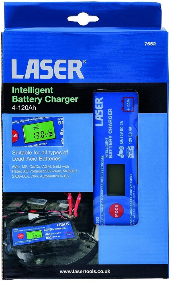 Laser - Intelligent Battery Charger 4 - 120Ah - 7652