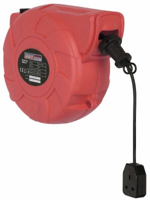 Sealey Cable Reel System Retractable 10mtr 1 x 230V Single Socket Outlet- CRM101