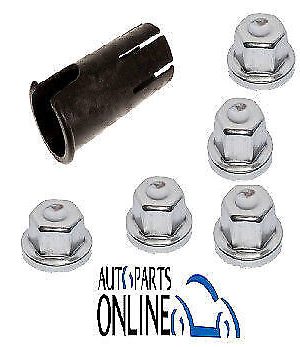 LAND ROVER DEFENDER DISCOVERY LOCKING WHEEL NUT COVER REMOVAL TOOL & COVERS X5