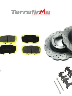 LR DEFENDER 300 TDI - PERFORMANCE BRAKE DISCS DRILLED GROOVED WAVY DISCS & PADS