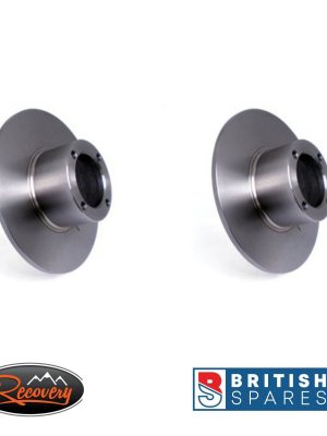 MG MIDGET, AUSTIN HEALEY 62-79 SPRITE FRONT BRAKE DISC x 2 (STEEL WHEELS) BTA383