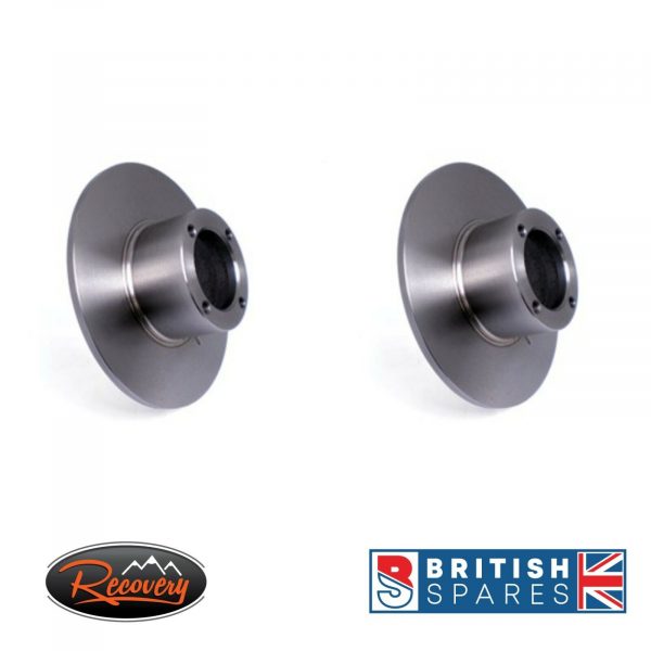 MG MIDGET, AUSTIN HEALEY 62-79 SPRITE FRONT BRAKE DISC x 2 (STEEL WHEELS) BTA383