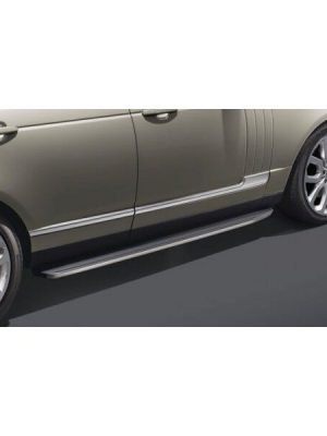 Range Rover  L405 2014 > - DELUXE SILVER TRIM moulded side steps -PAIR