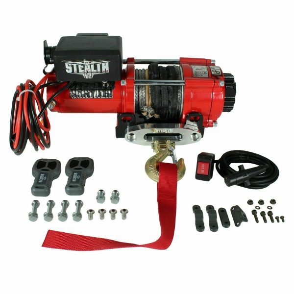 Stealth 3500lb 12v Electric Winch With Synthetic Rope