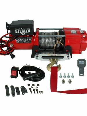 Stealth 4500lb 12v Electric Winch With Synthetic Rope