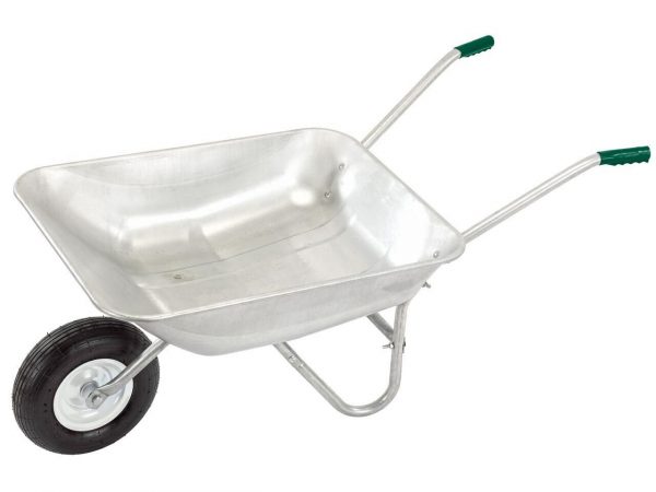 Draper 65L Garden Wheelbarrow Galvanised Wheel Barrow with Pneumatic Tyre 31619