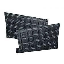 LAND ROVER DEFENDER 110 - CHEQUER PLATE REAR WINGS (2) PROTECTOR BLACK - RE585B