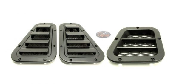 LAND ROVER DEFENDER - GLOSS BLACK WING TOP VENTS SPORT + RH SIDE VENT