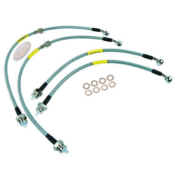 Land Rover Discovery 1 300 non ABS SS Braided Brake Hose Kit -DA241240S
