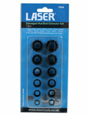 Laser - Damaged Nut/Bolt Extractor Set 12pc - 7524