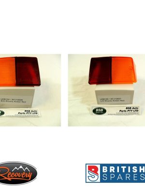BRITISH MINI MK 3 L940 - R/H & L/H AMBER / RED REAR LIGHT - LKB124/5