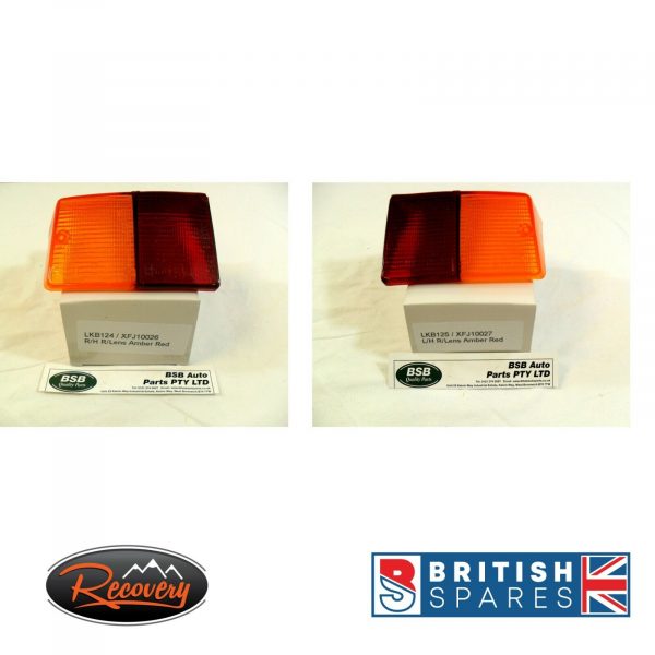 BRITISH MINI MK 3 L940 - R/H & L/H AMBER / RED REAR LIGHT - LKB124/5