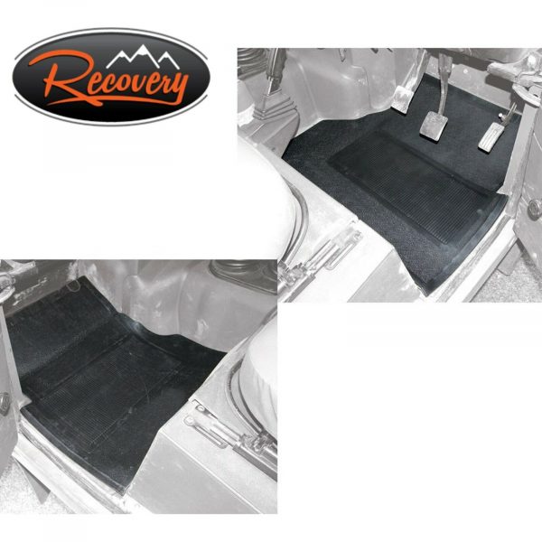 LAND ROVER DEFENDER EARLY LT77 - FRONT RUBBER FLOOR MATS - DA4501